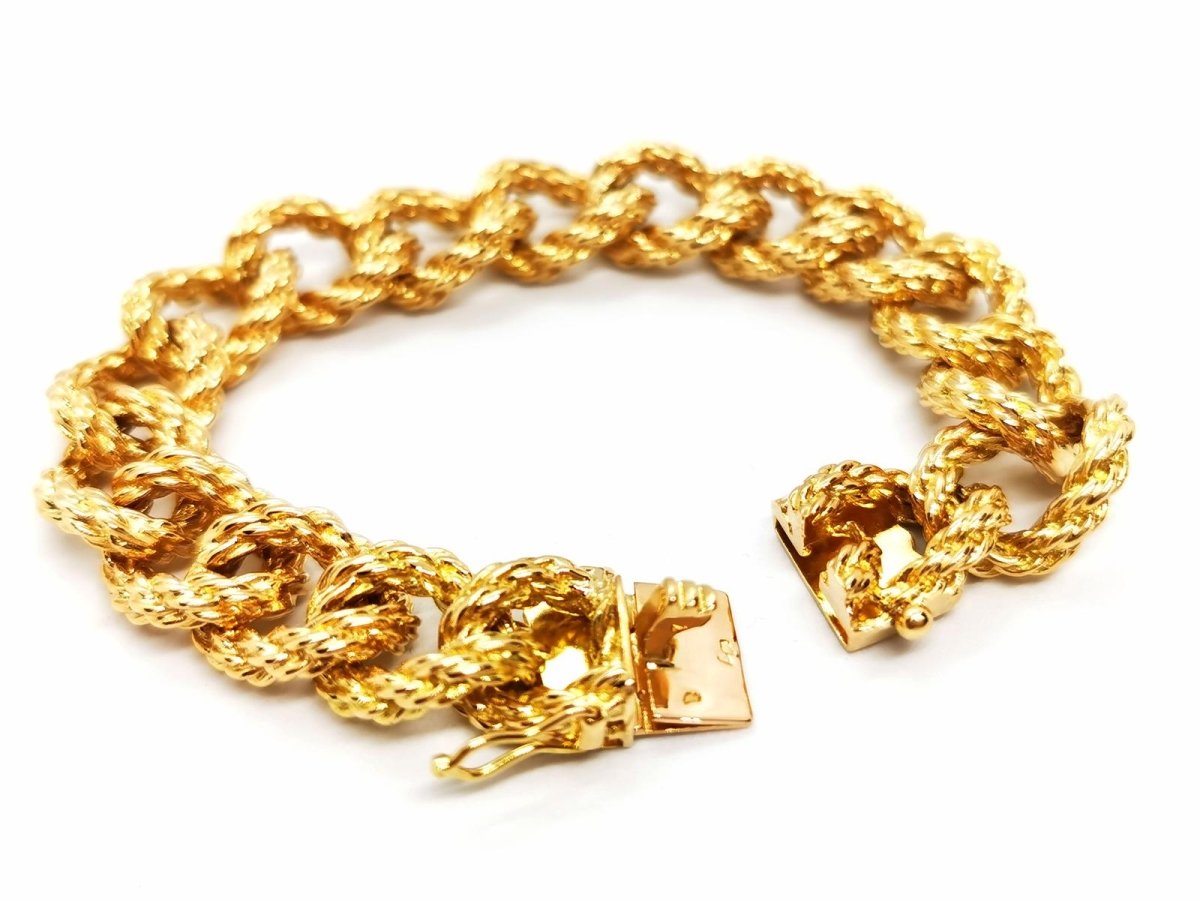 Bracelet Maille torsadée en or jaune - Castafiore