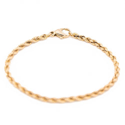 Bracelet Maille torsadée en or rose - Castafiore