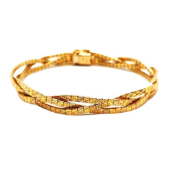 Bracelet Maille tressée en 3 ors - Castafiore