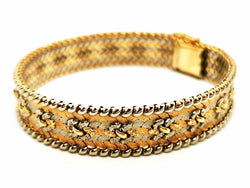 Bracelet Maille tricolore en 3 ors - Castafiore