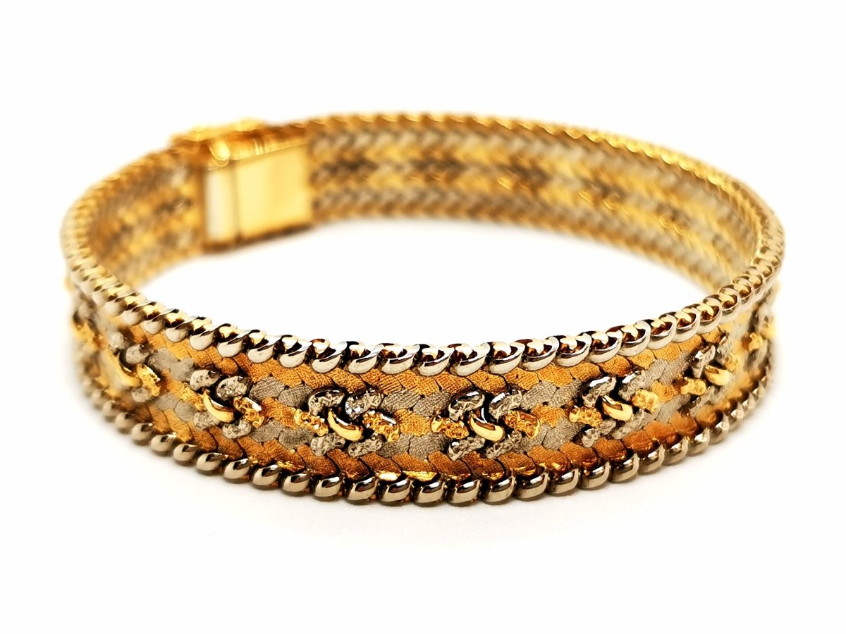 Bracelet Maille tricolore en 3 ors - Castafiore