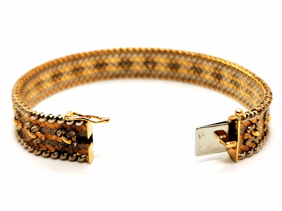 Bracelet Maille tricolore en 3 ors - Castafiore