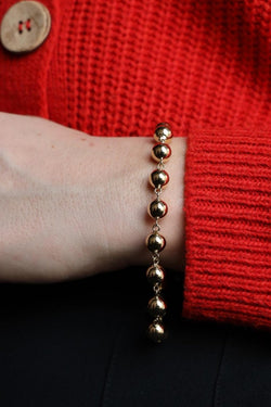 Bracelet Mailles boules en or jaune - Castafiore