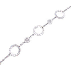 Bracelet Maillons BULGARI en or blanc et diamants - Castafiore
