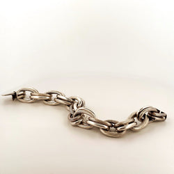 Bracelet maillons HERMES en argent - Castafiore