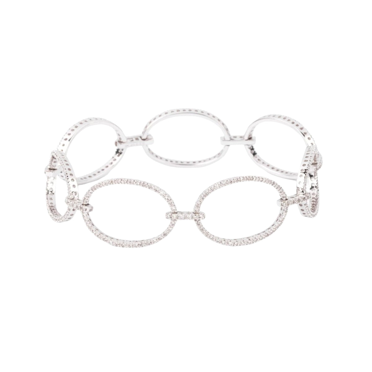 Bracelet maillons ovales en diamant - Castafiore