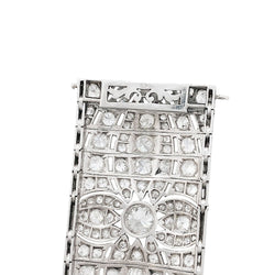 Bracelet Manchette Art Déco en platine et diamants - Castafiore