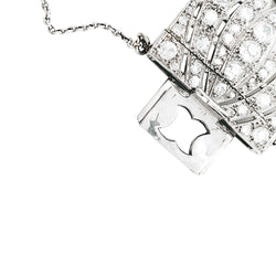 Bracelet Manchette Art Déco en platine et diamants - Castafiore