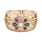 Bracelet Manchette CHANEL , "San Marco" or rose, diamants et spinelles - Castafiore