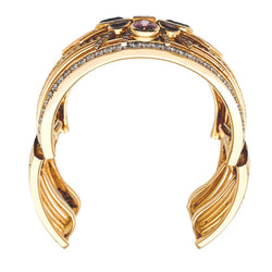 Bracelet Manchette CHANEL , "San Marco" or rose, diamants et spinelles - Castafiore