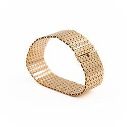 Bracelet Manchette écailles en or rose - Castafiore