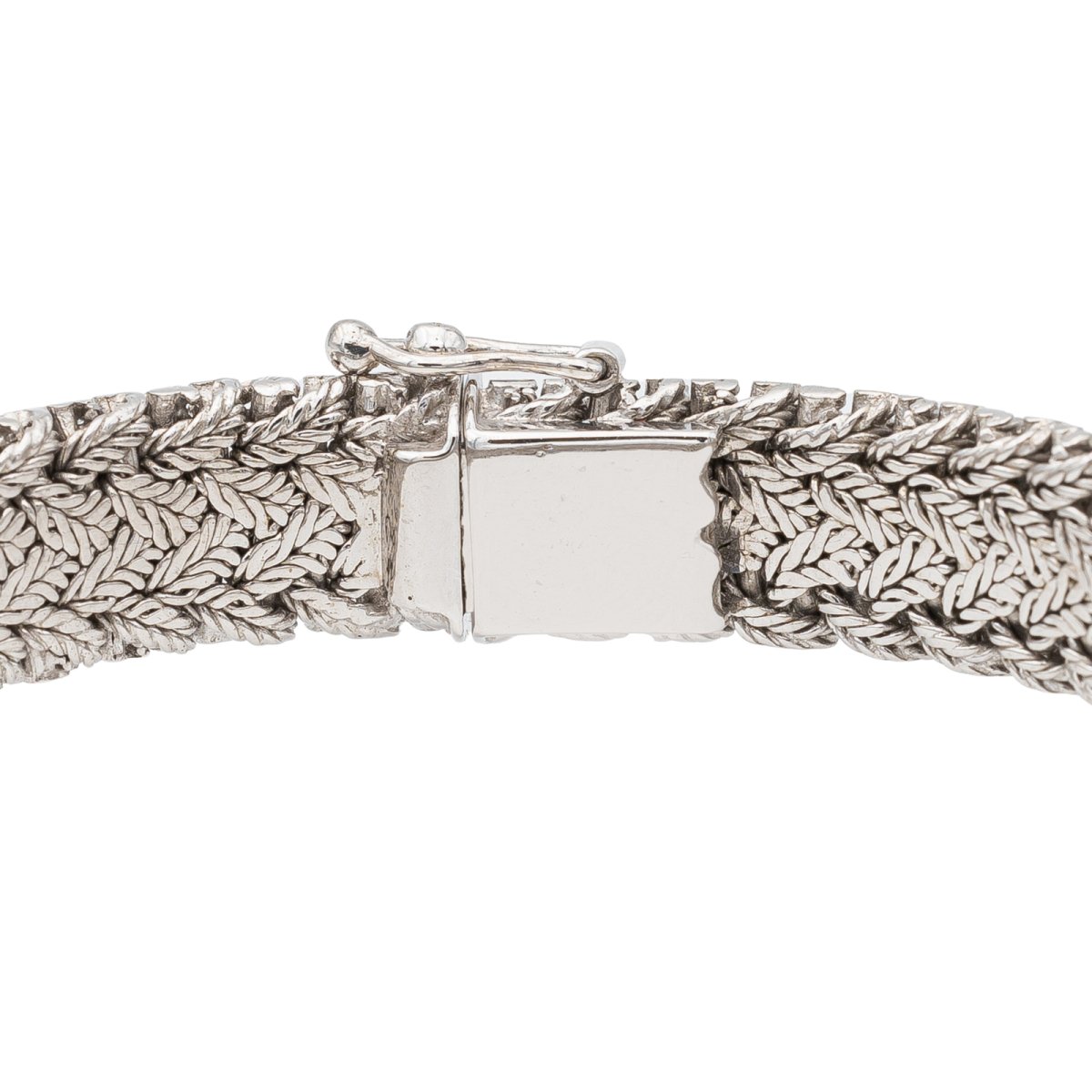 Bracelet Manchette en or blanc saphirs et diamants - Castafiore