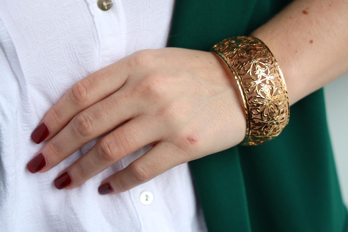 Bracelet Manchette en or jaune - Castafiore