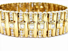 Bracelet Manchette en or jaune et en diamants - Castafiore