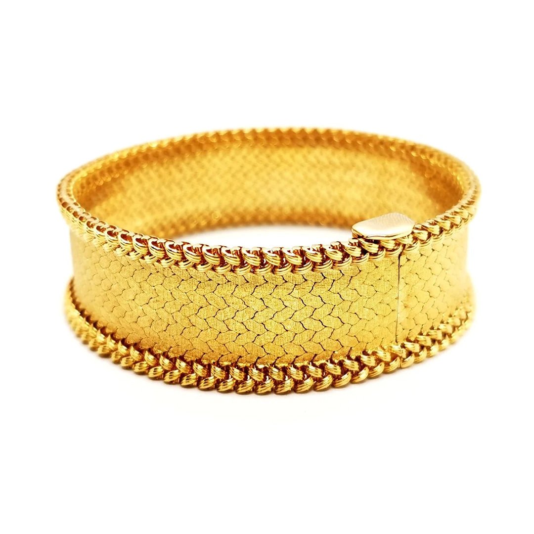 Bracelet Manchette GEORGES LENFANT en or jaune - Castafiore