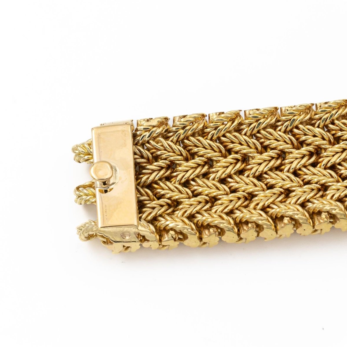 Bracelet Manchette GEORGES LENFANT en or jaune - Castafiore