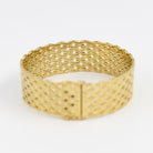 Bracelet Manchette maille en or jaune - Castafiore