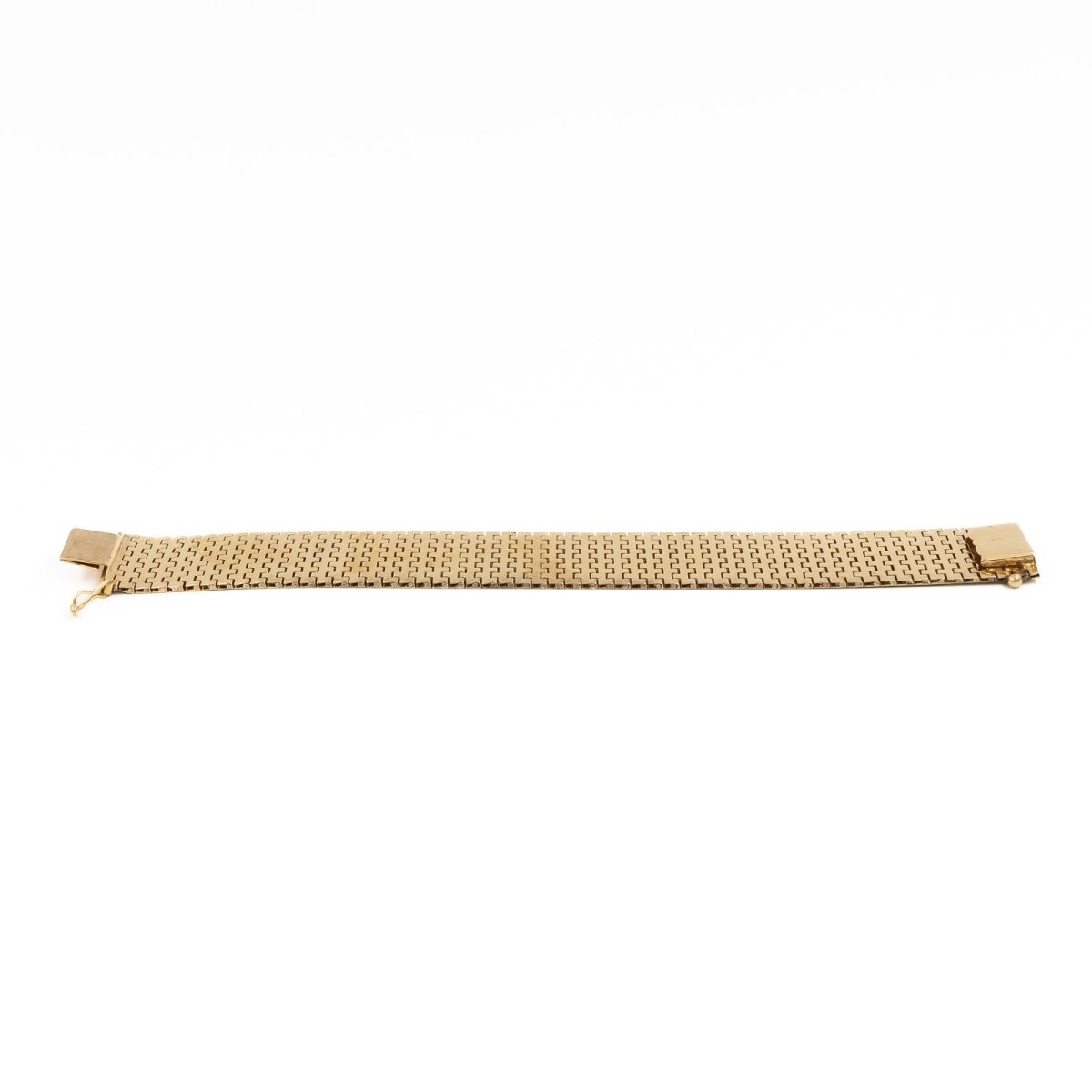 Bracelet Manchette maille en or jaune - Castafiore