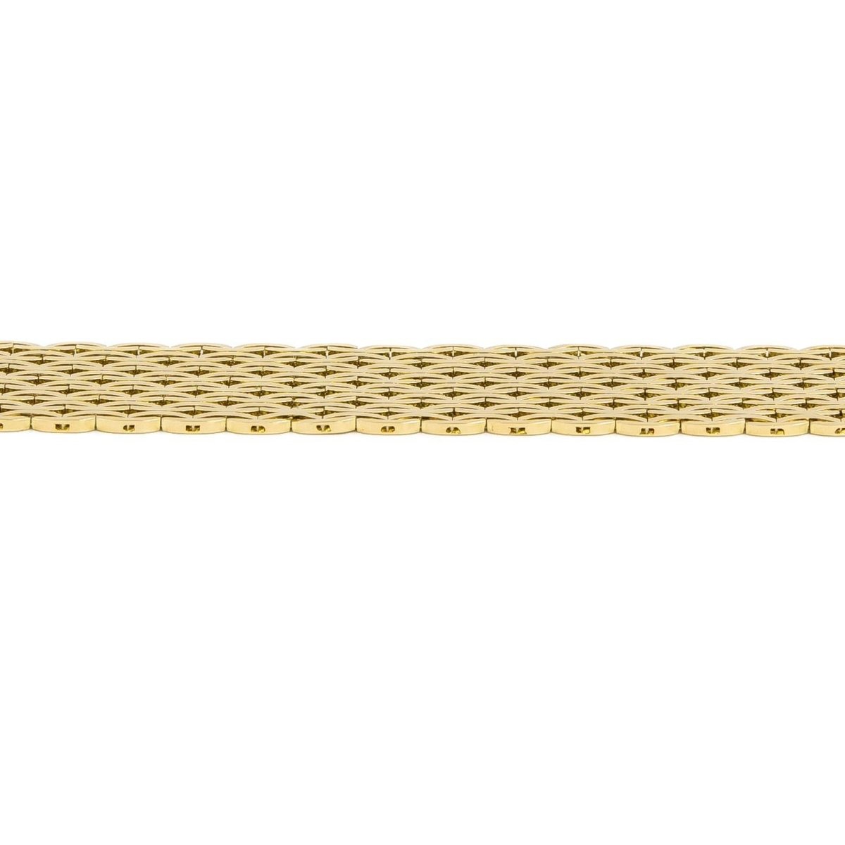 Bracelet Manchette maille en or jaune - Castafiore