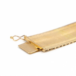 Bracelet Manchette maille en or jaune - Castafiore