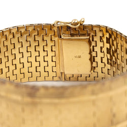 Bracelet Manchette maille en or jaune - Castafiore