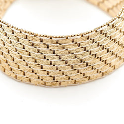 Bracelet Manchette maille en or jaune - Castafiore