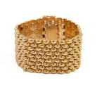 Bracelet Manchette maille grain de riz en or jaune - Castafiore