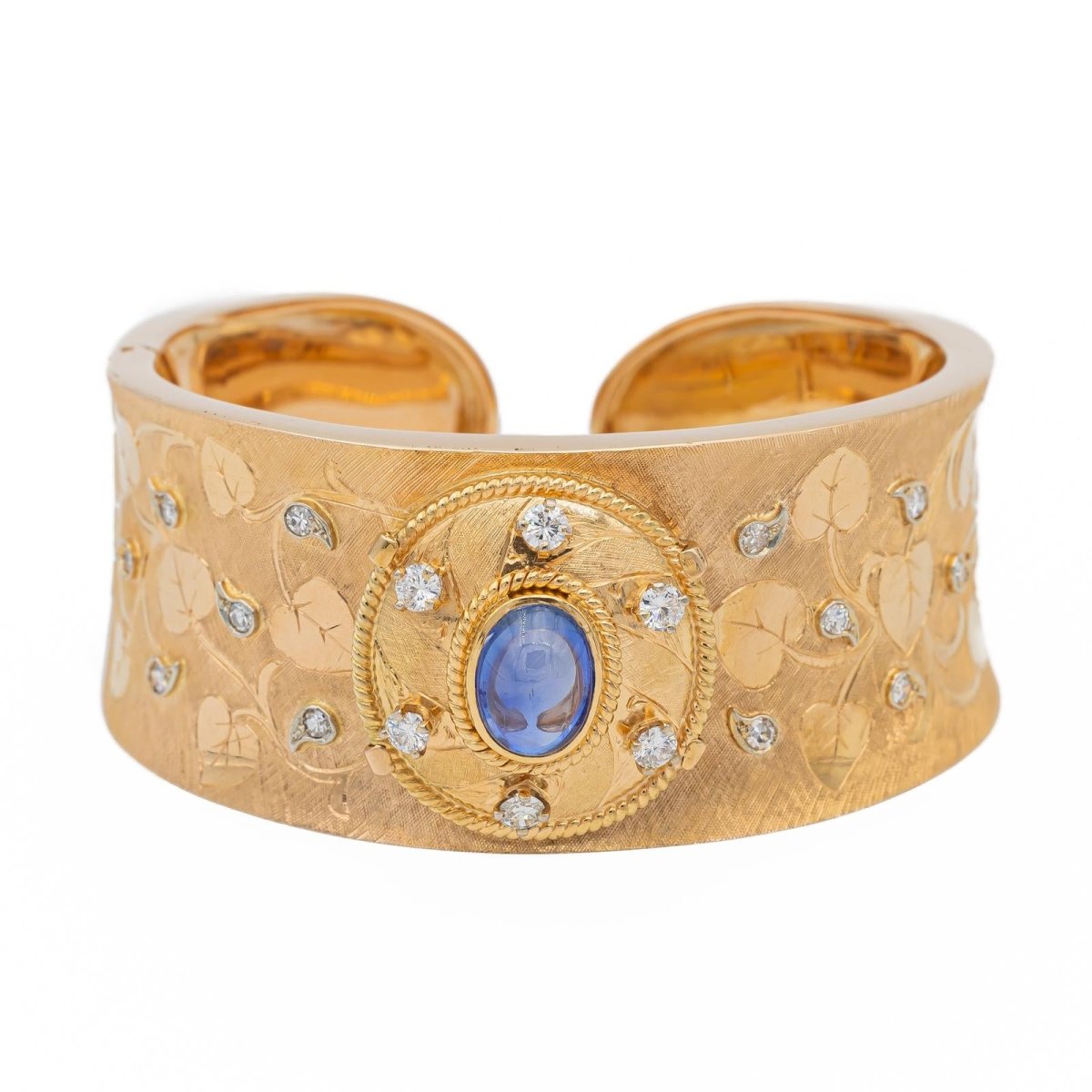 Bracelet Manchette Or rose Saphir - Castafiore