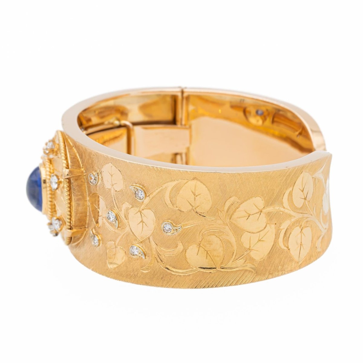 Bracelet Manchette Or rose Saphir - Castafiore