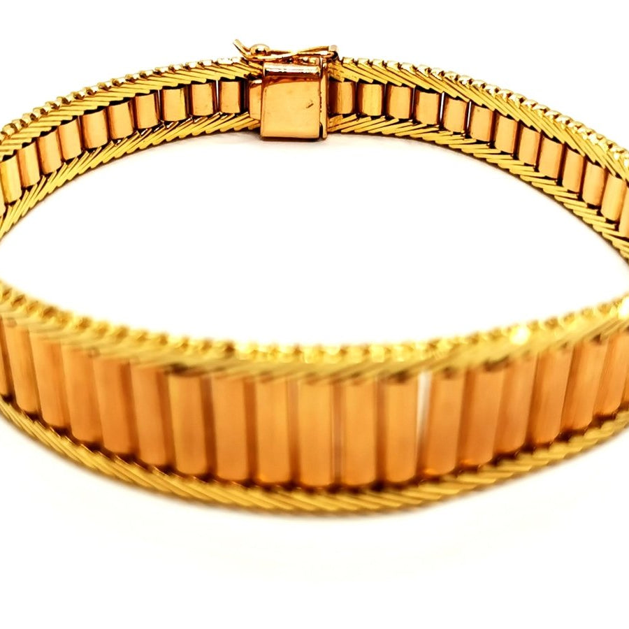 Bracelet Manchette souple en or jaune - Castafiore