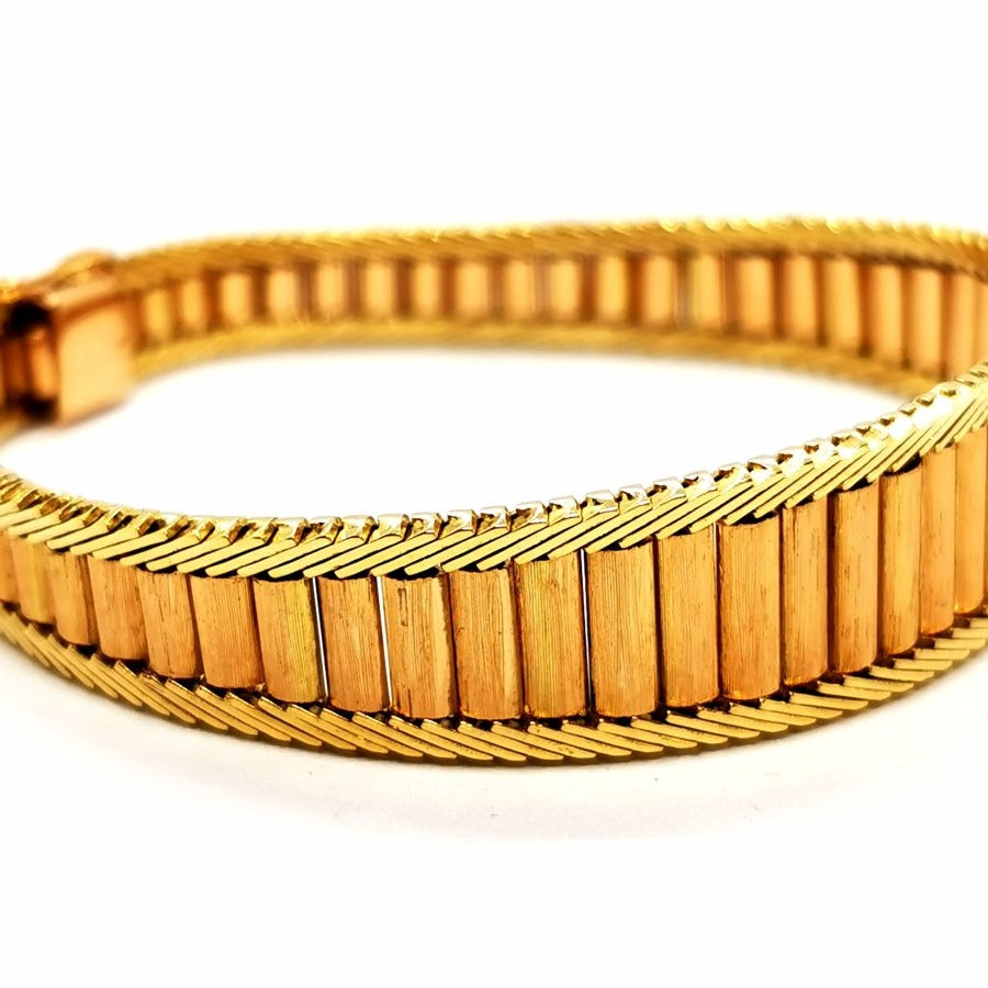 Bracelet Manchette souple en or jaune - Castafiore