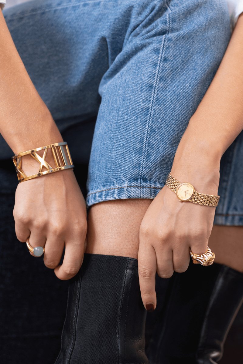 Bracelet Manchette TIFFANY & CO. "Atlas", en or jaune - Castafiore