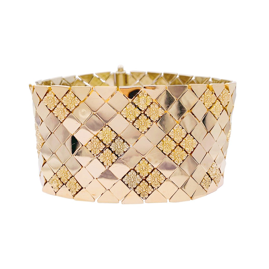 Bracelet manchette vintage or rose. - Castafiore