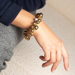 Bracelet Souple MARINA B Atomo en or jaune et diamants