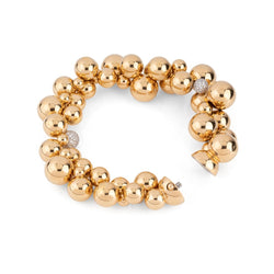Bracelet Souple MARINA B Atomo en or jaune et diamants