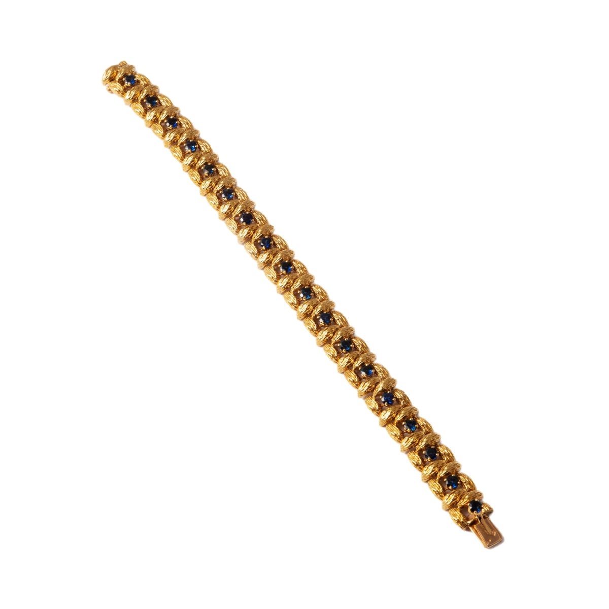 Bracelet MAUBOUSSIN en or jaune et saphirs - Castafiore