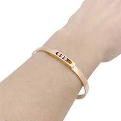 Bracelet Messika, "Bangle Move Noa", or rose et diamants. - Castafiore