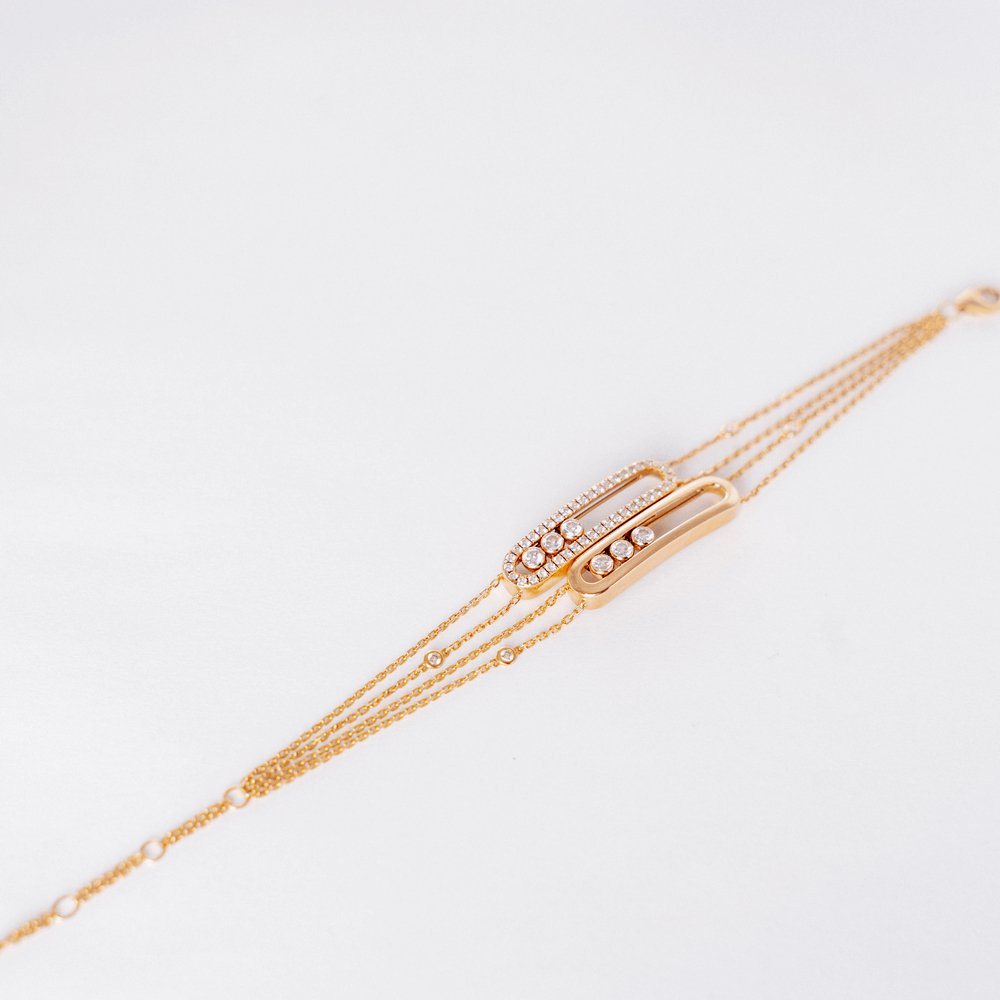 Bracelet MESSIKA double en or rose et diamants - Castafiore