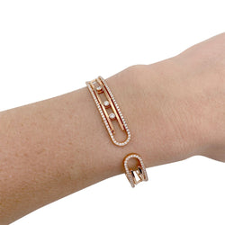 Bracelet Messika ,"Move 10th Anniversary", or rose et diamants - Castafiore