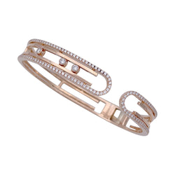 Bracelet Messika ,"Move 10th Anniversary", or rose et diamants - Castafiore