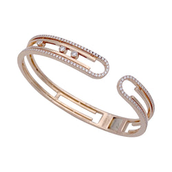 Bracelet Messika ,"Move 10th Anniversary", or rose et diamants - Castafiore