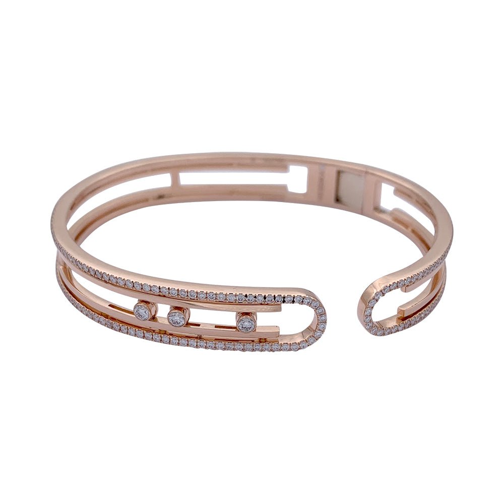 Bracelet Messika ,"Move 10th Anniversary", or rose et diamants - Castafiore