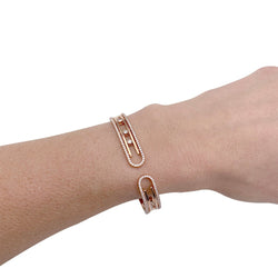 Bracelet Messika ,"Move 10th Anniversary", or rose et diamants - Castafiore
