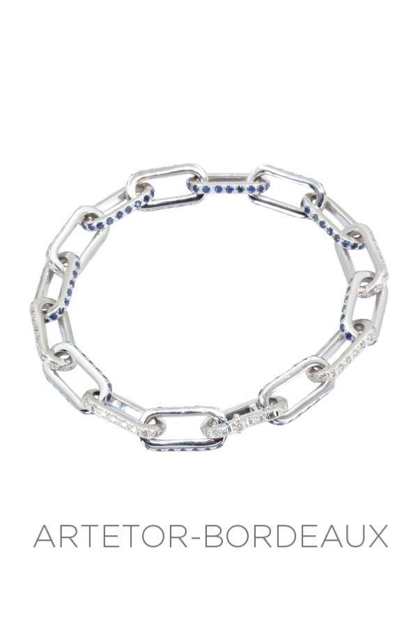 Bracelet moderne saphirs et diamants - Castafiore