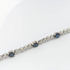 Bracelet or blanc diamants et saphirs - Castafiore