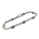 Bracelet or blanc diamants et saphirs - Castafiore