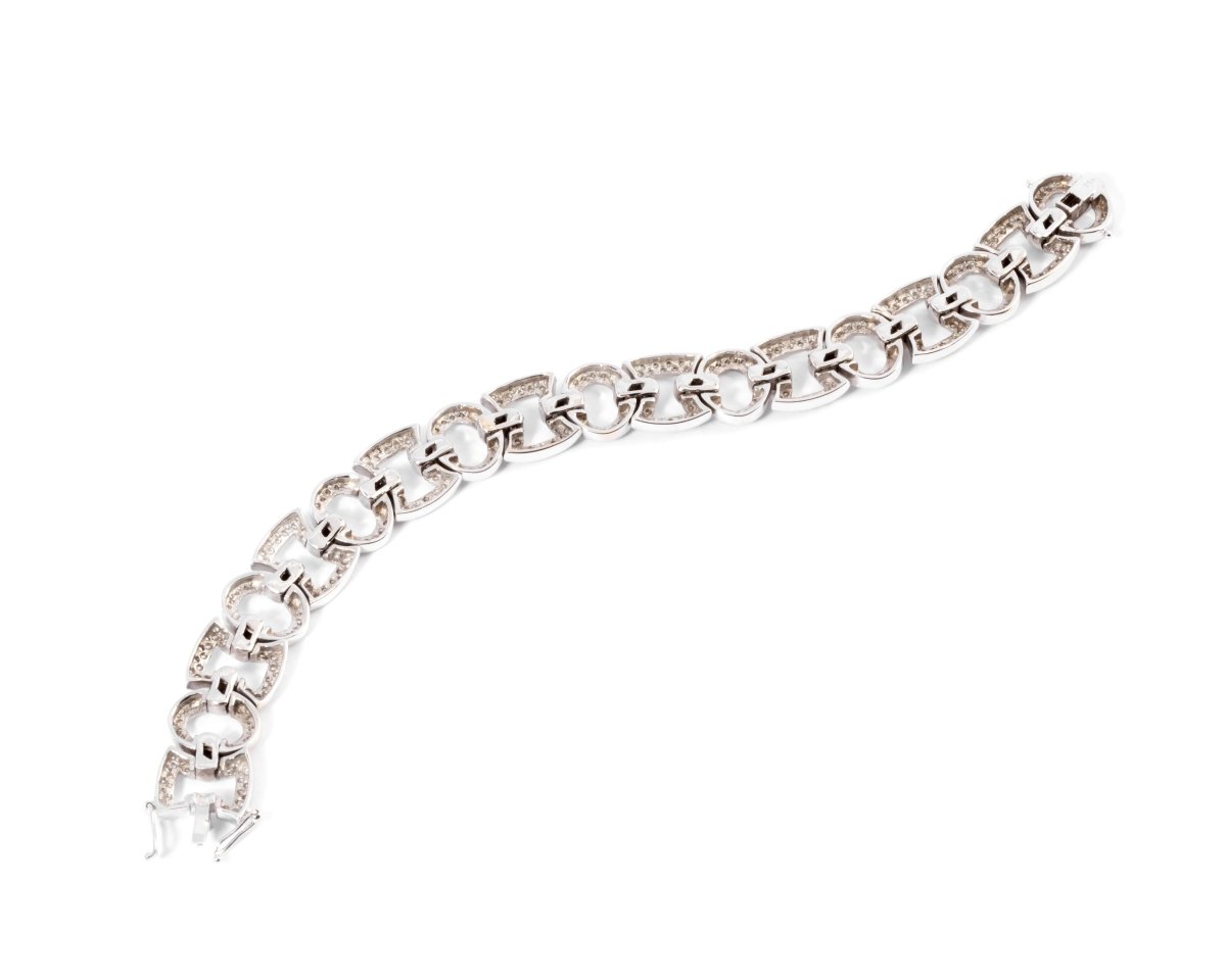 Bracelet or gris et diamant - Castafiore