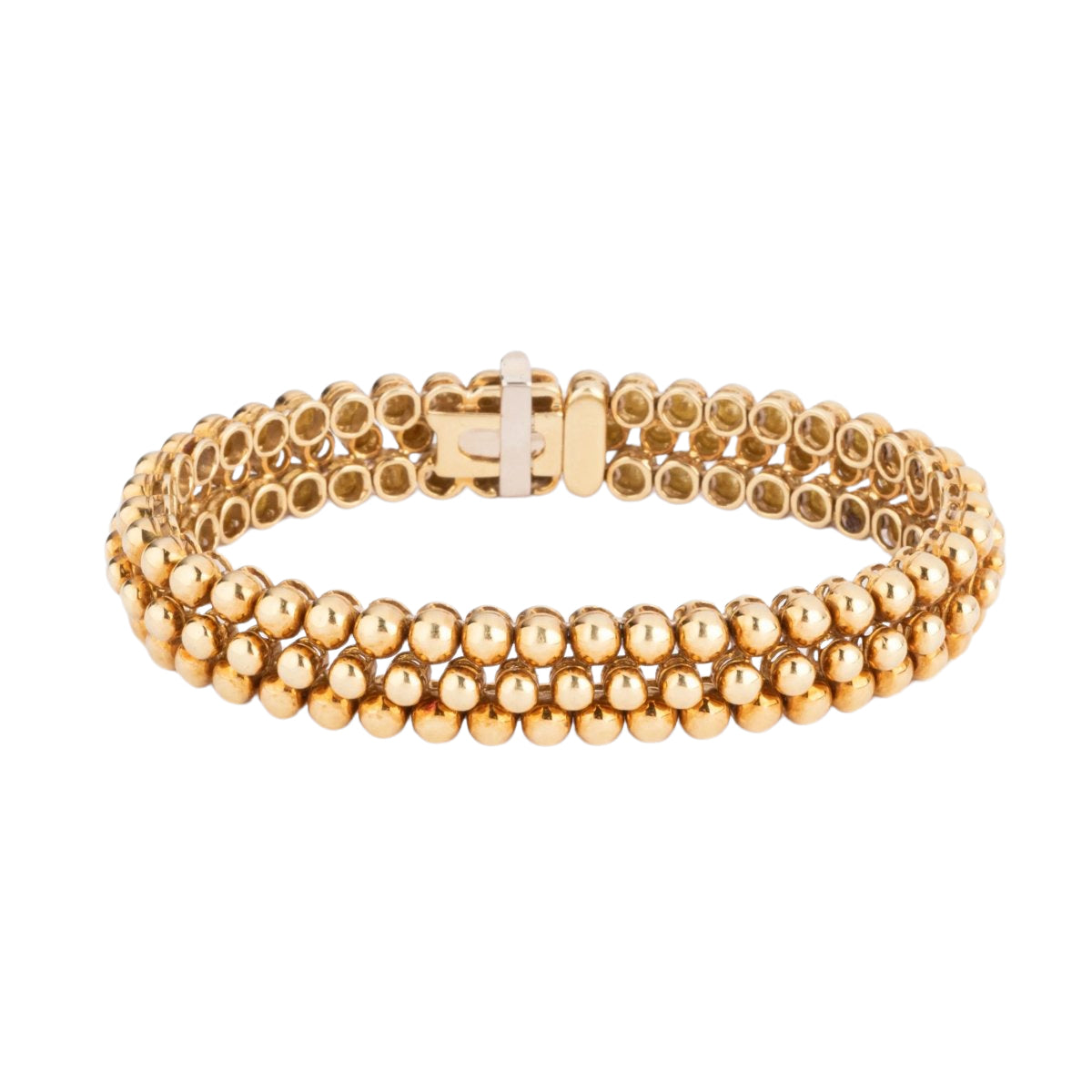 Bracelet or jaune 18k signé et numéroté de la maison Boucheron collection Grains de Raisin - Castafiore