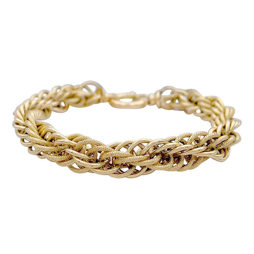 Bracelet or jaune maille fantaisie - Castafiore