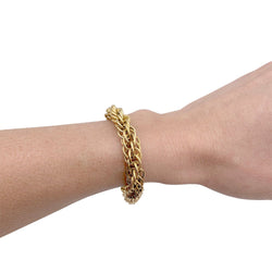 Bracelet or jaune maille fantaisie - Castafiore